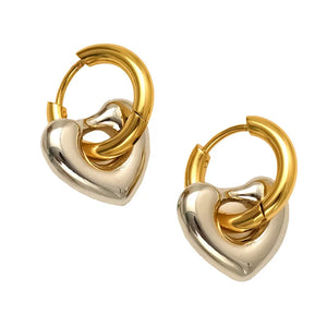 Twist-Linked Heart Hoops