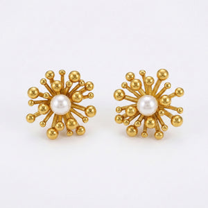 Dandelion Pearl Studs