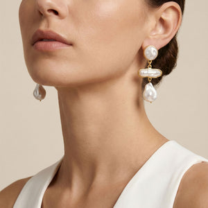 Ivory Baroque Tier Earrings
