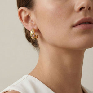 Gem Arc Stud Earrings