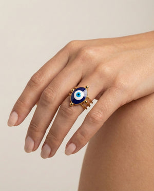 Guardian Evil Eye Oval Protection Ring