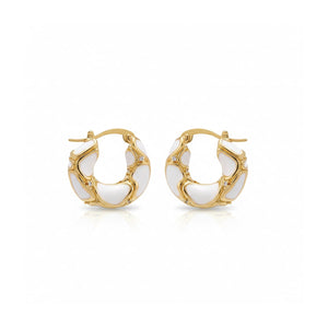 Porcelain Glow Hoops