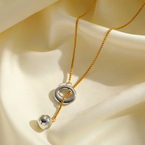 Orbit Duo Drop Necklace