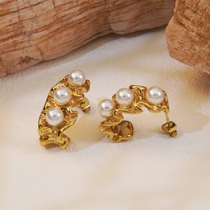 Pearl Cascade Hoops