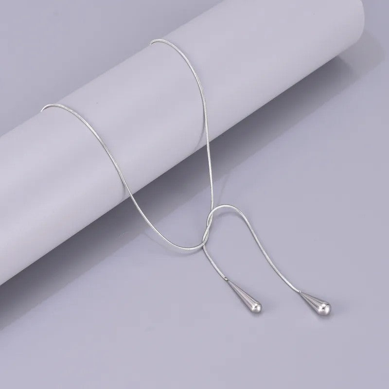 Chrome Teardrop Lariat