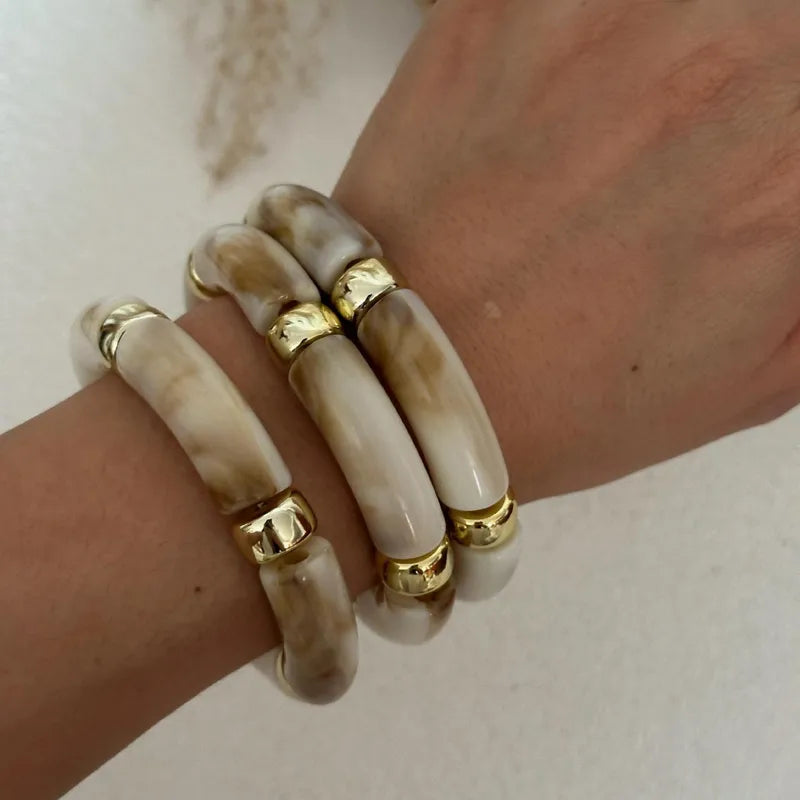 Honey Marble Stretch Bracelet