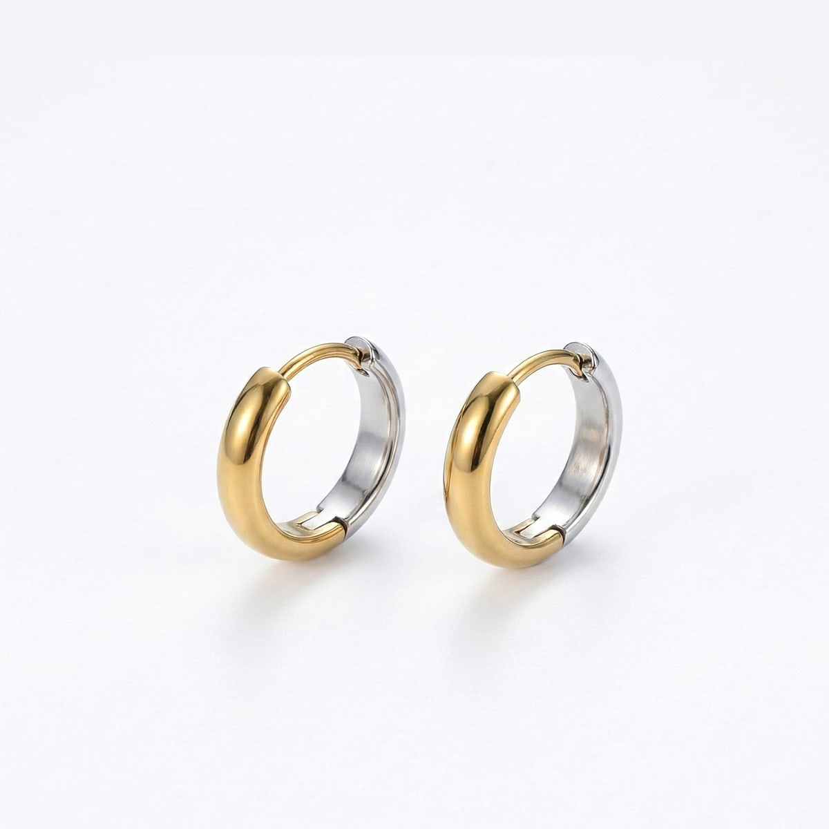 Modern Split-Metal Hoop Earrings
