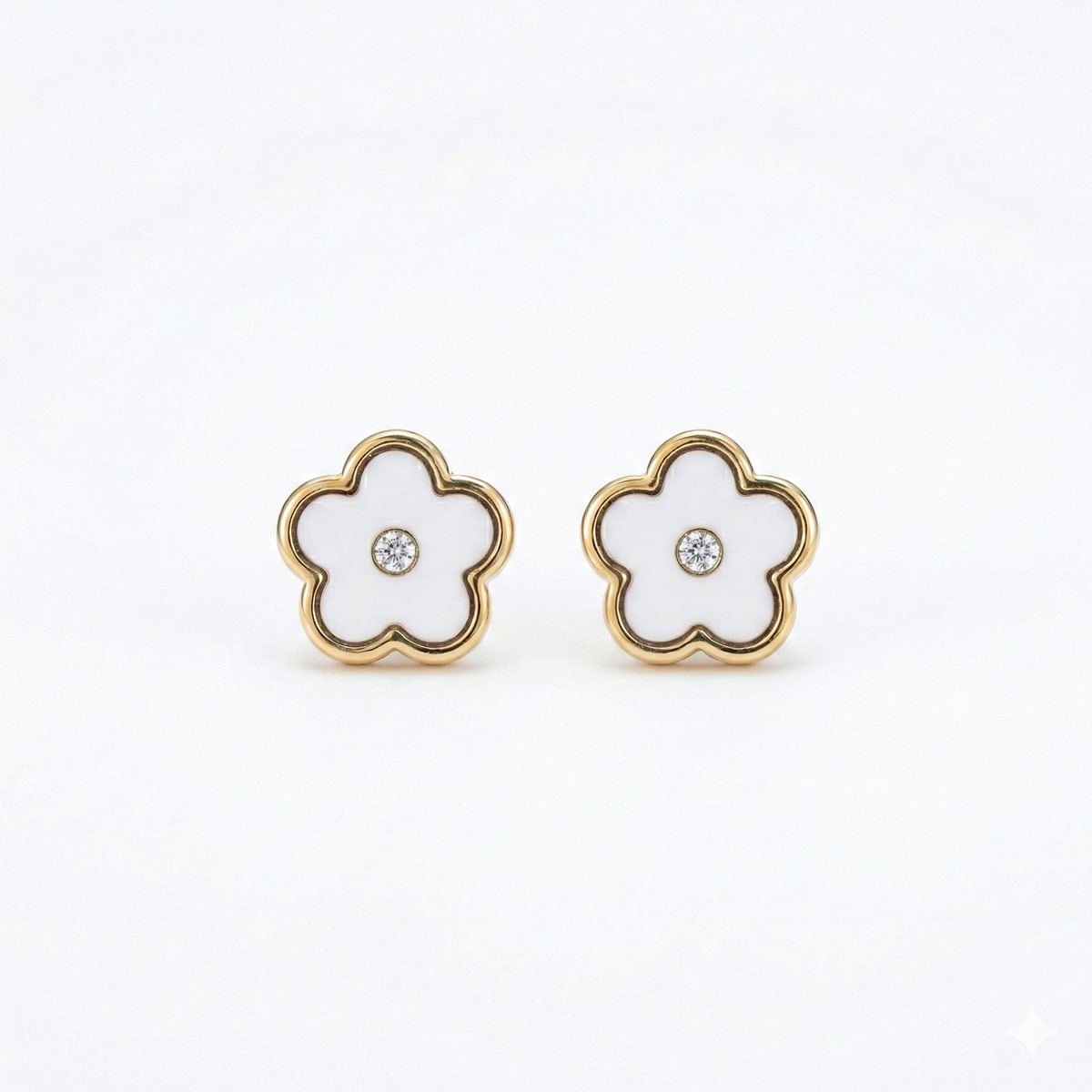 Ivory Lucky Clover Studs