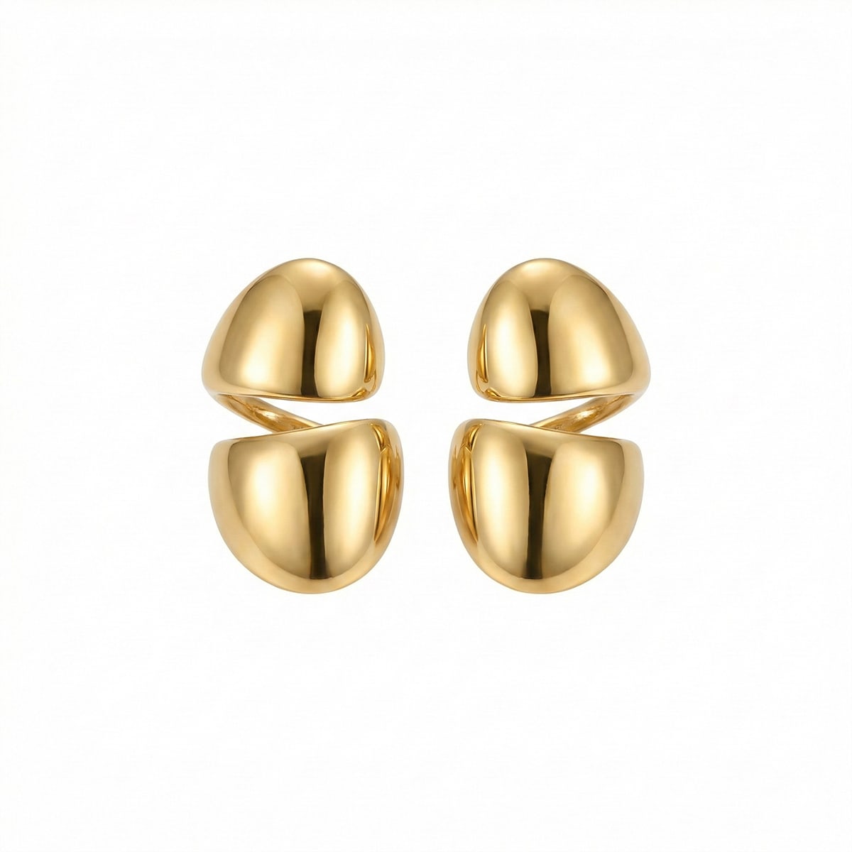 Sculpted Gold Twin Cuff