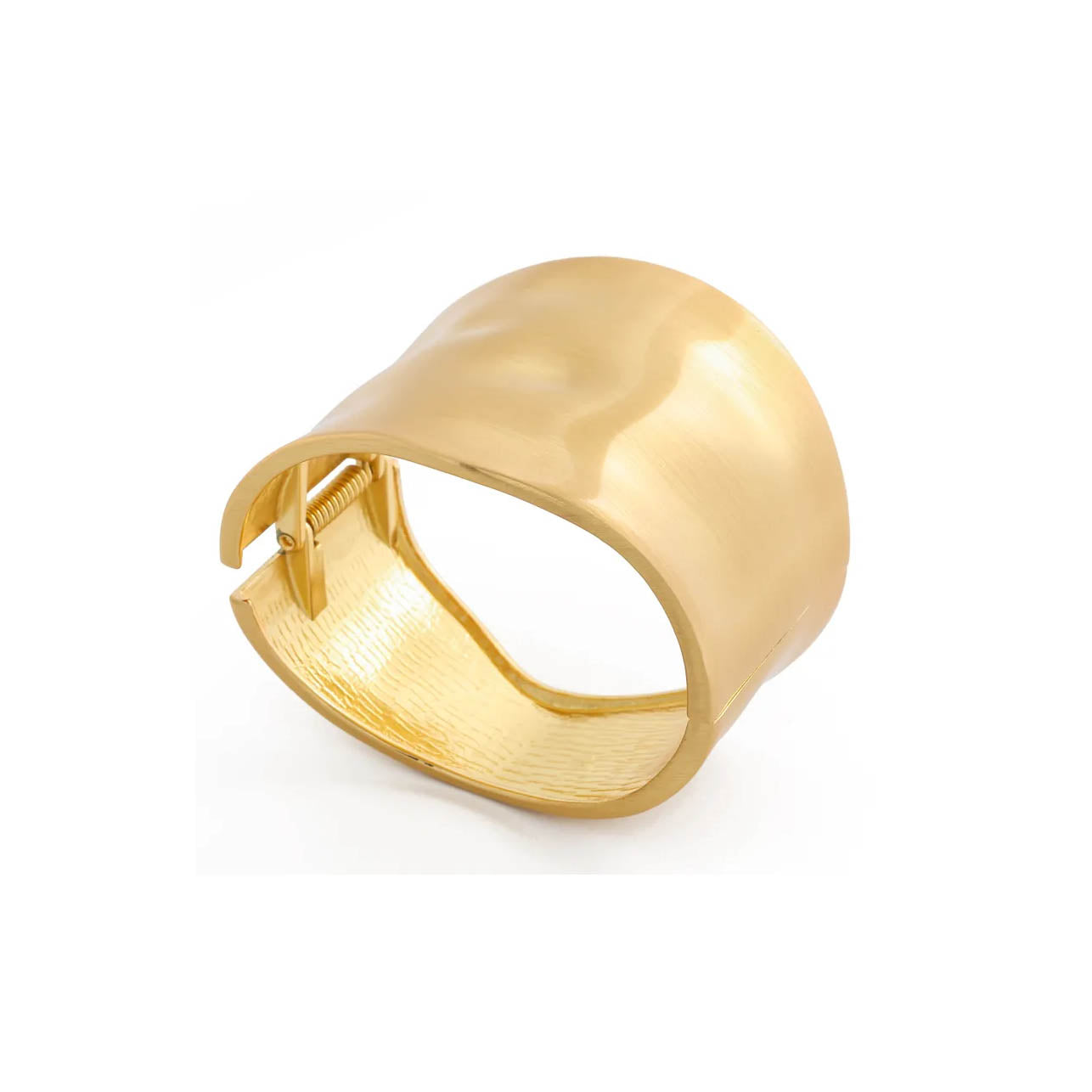 Brushed Gold Wide Cuff