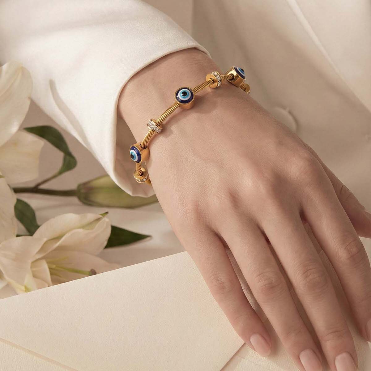 Aurelia Evil Eye Cuff