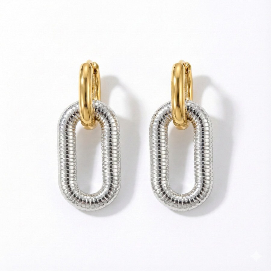Silver Ribbed Loops