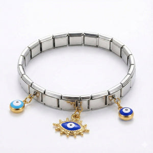 Evil Eye Charm Stretch Bracelet