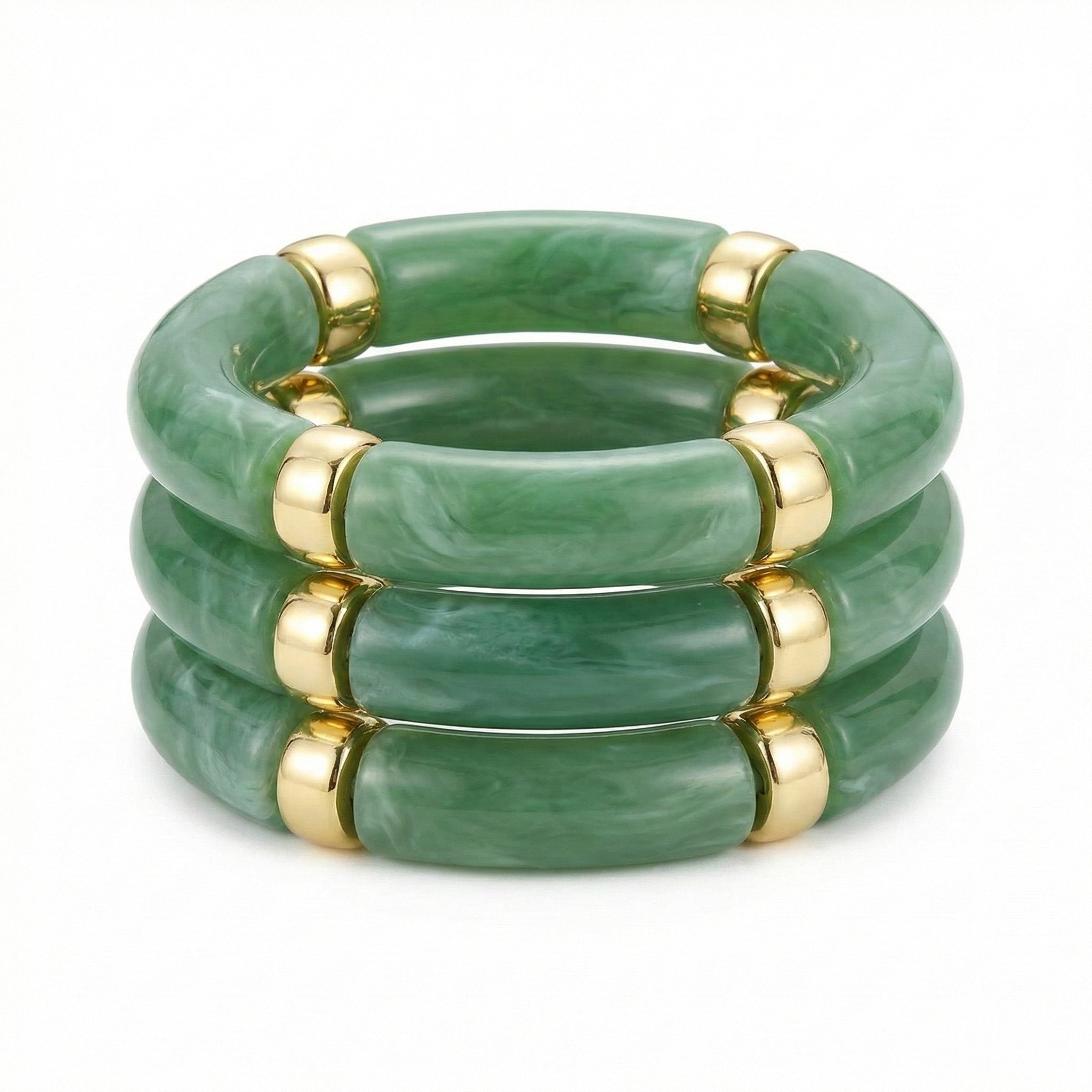 Jade Wave Stretch Bracelet