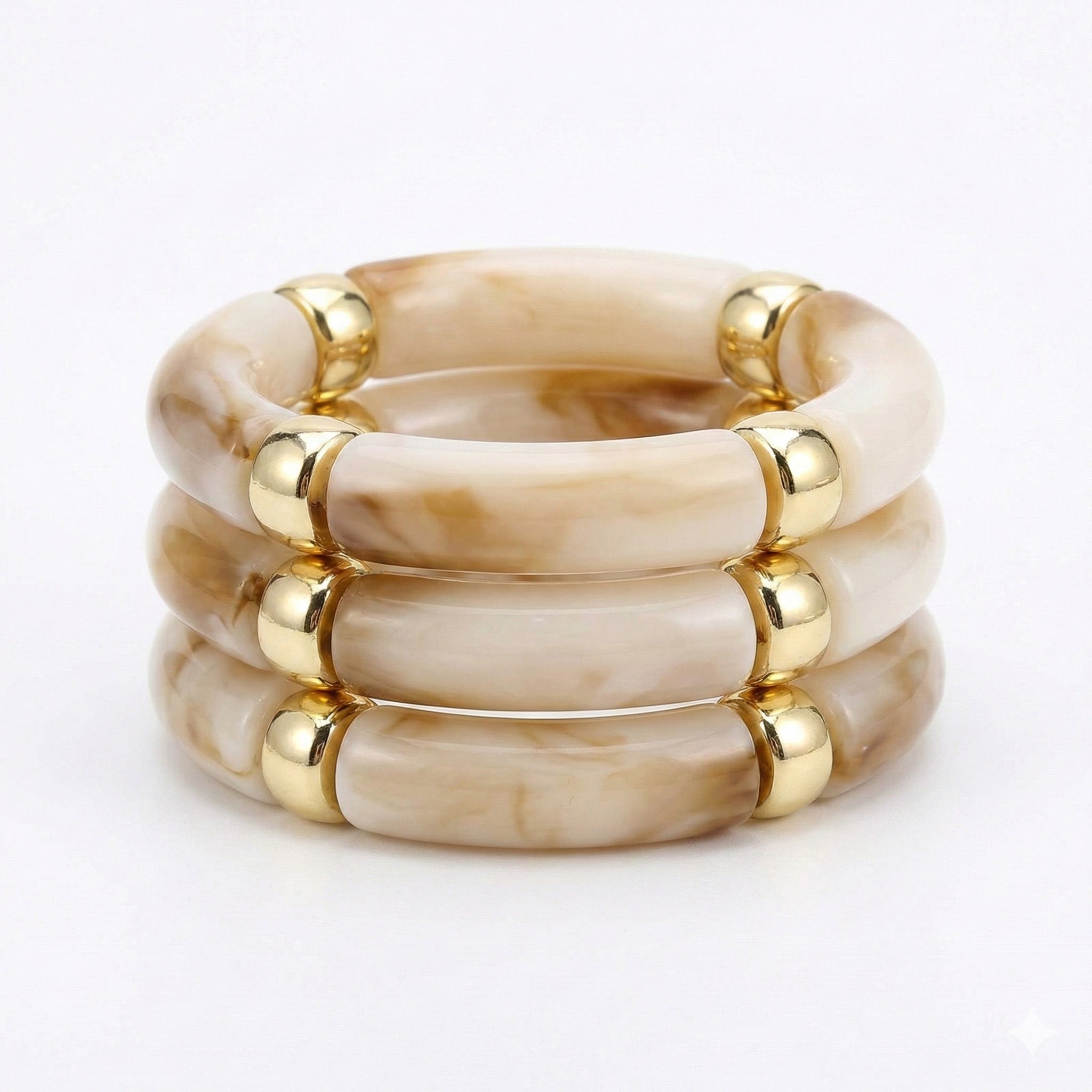 Honey Marble Stretch Bracelet