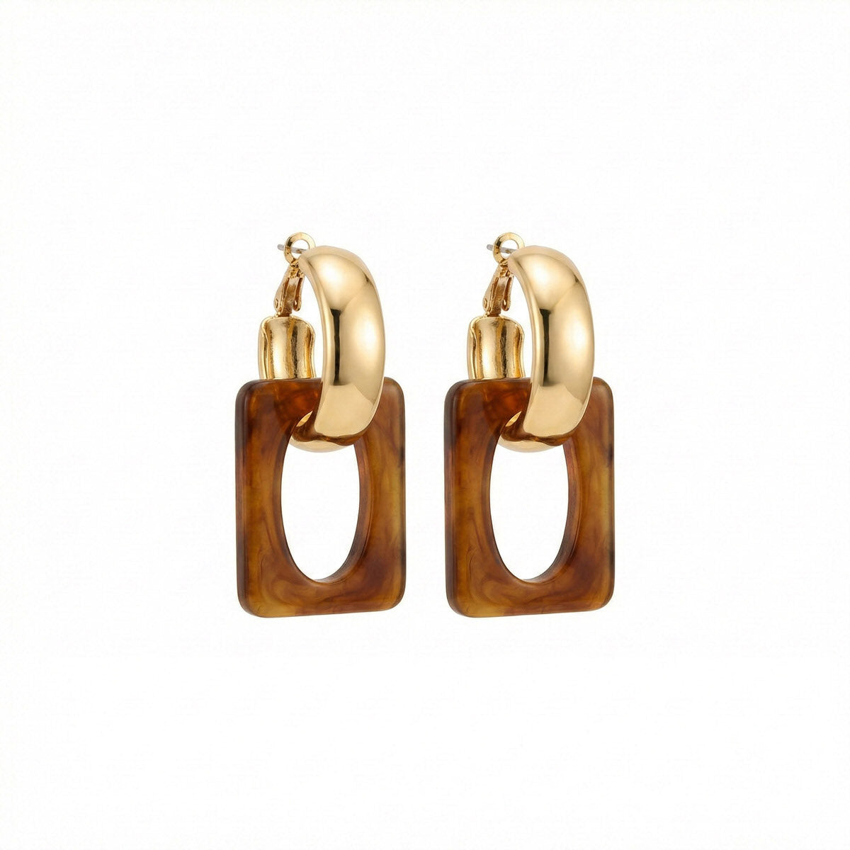 Amber Link Hoops