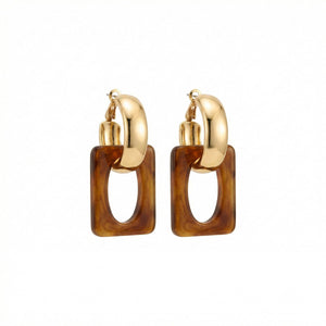 Amber Link Hoops