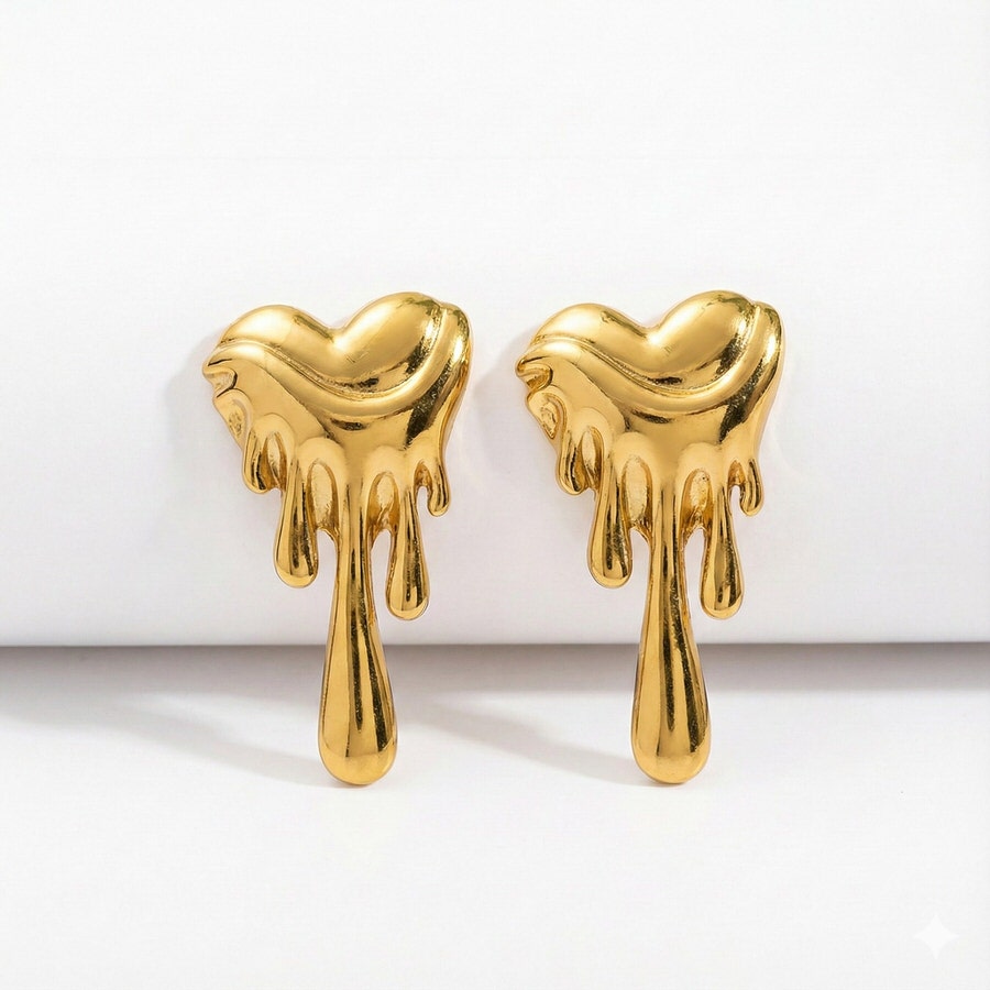 Melting Heart Drop Earrings