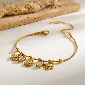 Floral Charm Bracelet