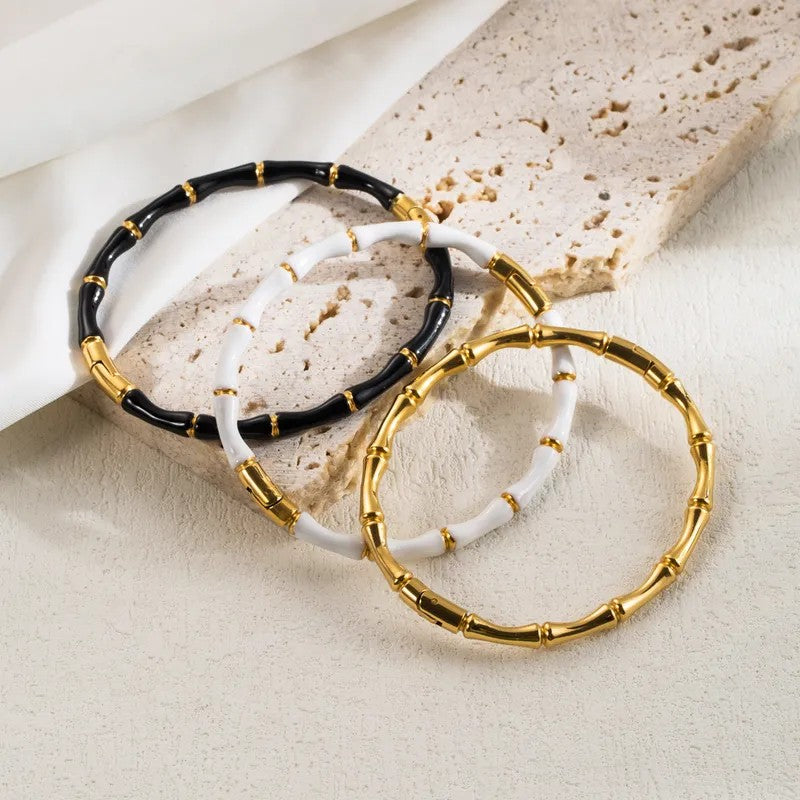 Onyx Bamboo Bangle