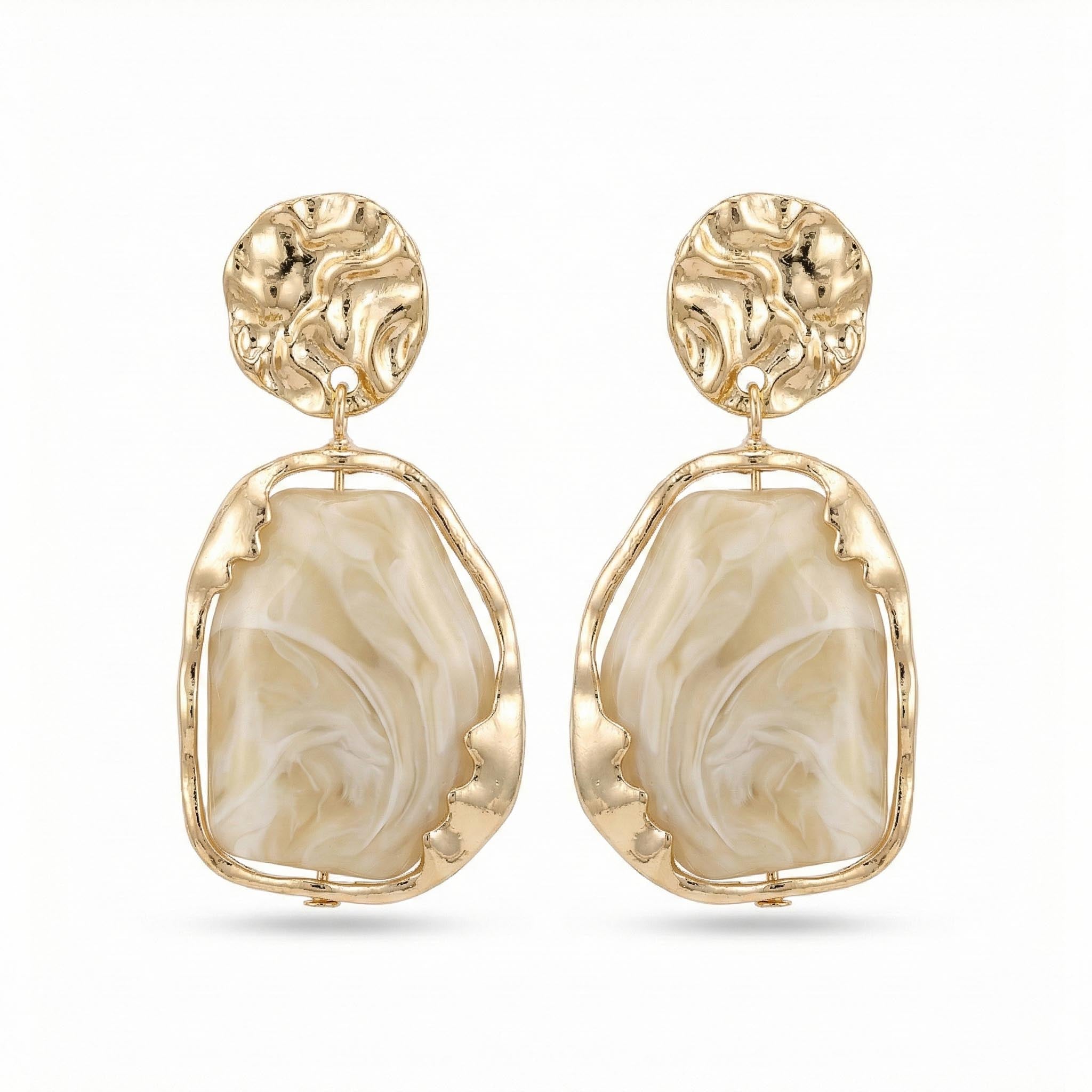 Organic Glow Frame Earrings
