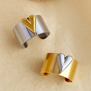 Two-Tone Pop Heart Ring