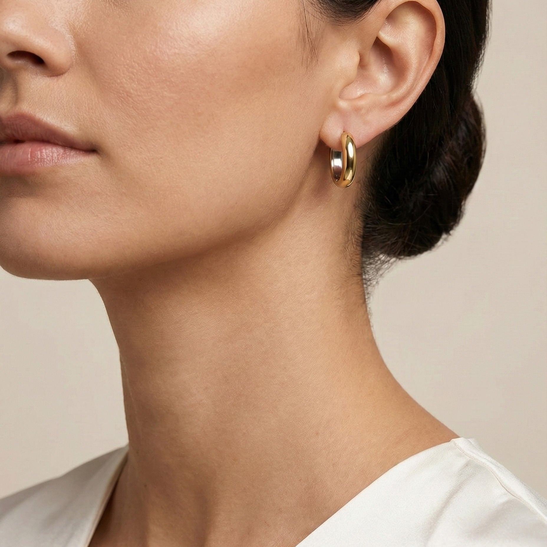 Modern Split-Metal Hoop Earrings