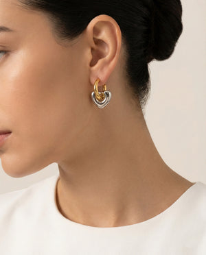 Twist-Linked Heart Hoops