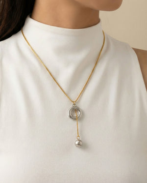 Orbit Duo Drop Necklace