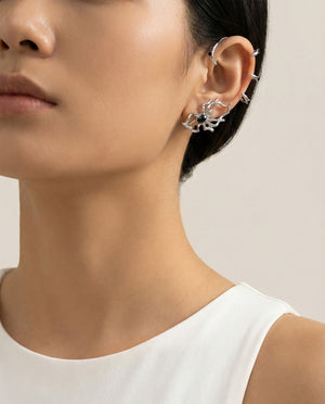 Midnight Web Ear Cuff Pair