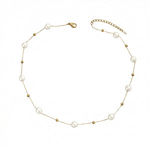 Celeste Pearl Station Necklace