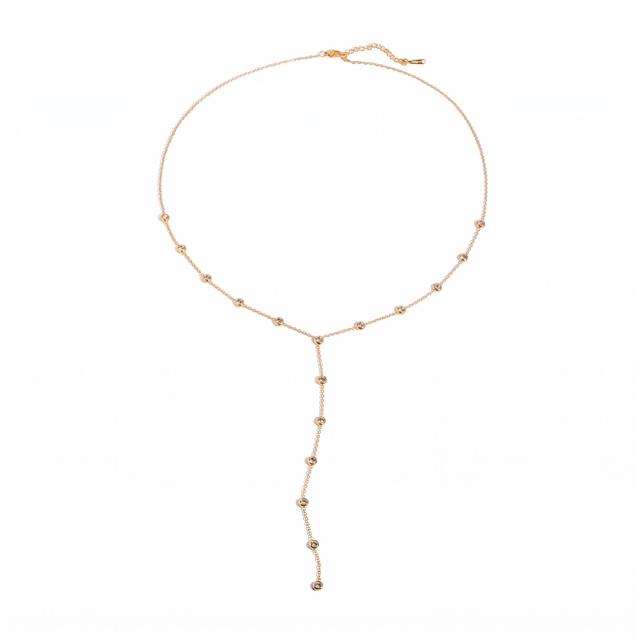 Golden Dewdrop Y-Necklace