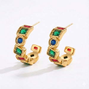 Regal Mosaic Hoops