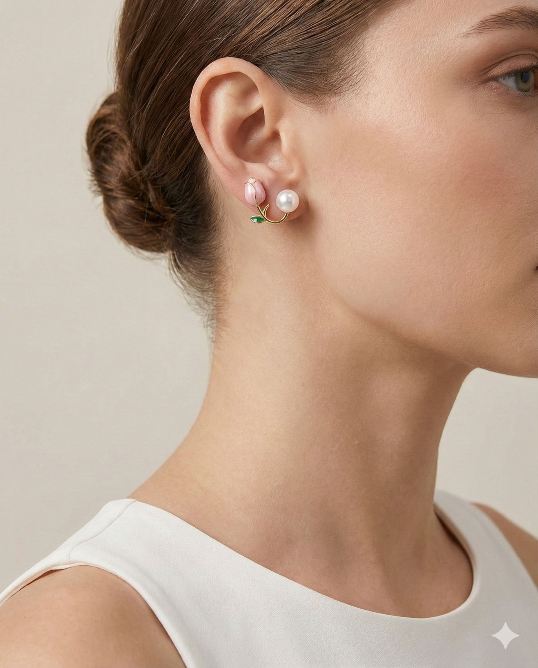Blush Rose Pearl Studs