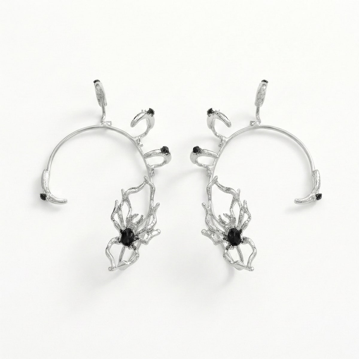 Midnight Web Ear Cuff Pair
