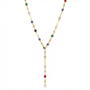 Multicolor Gemstone Y-Necklace