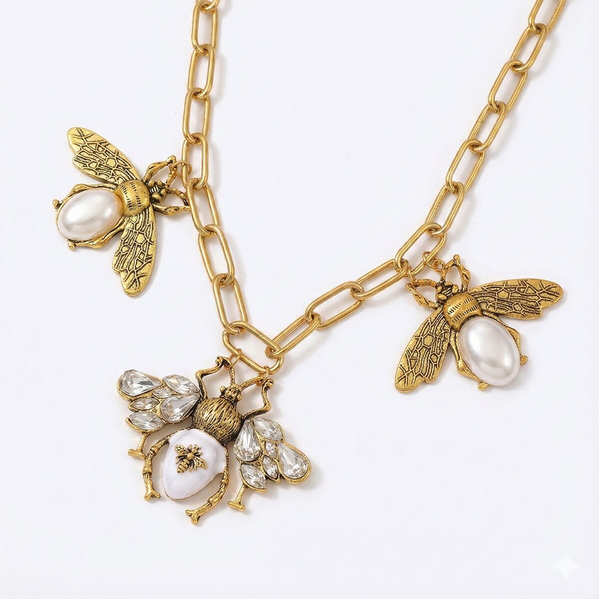 Golden Wing Bee Necklace