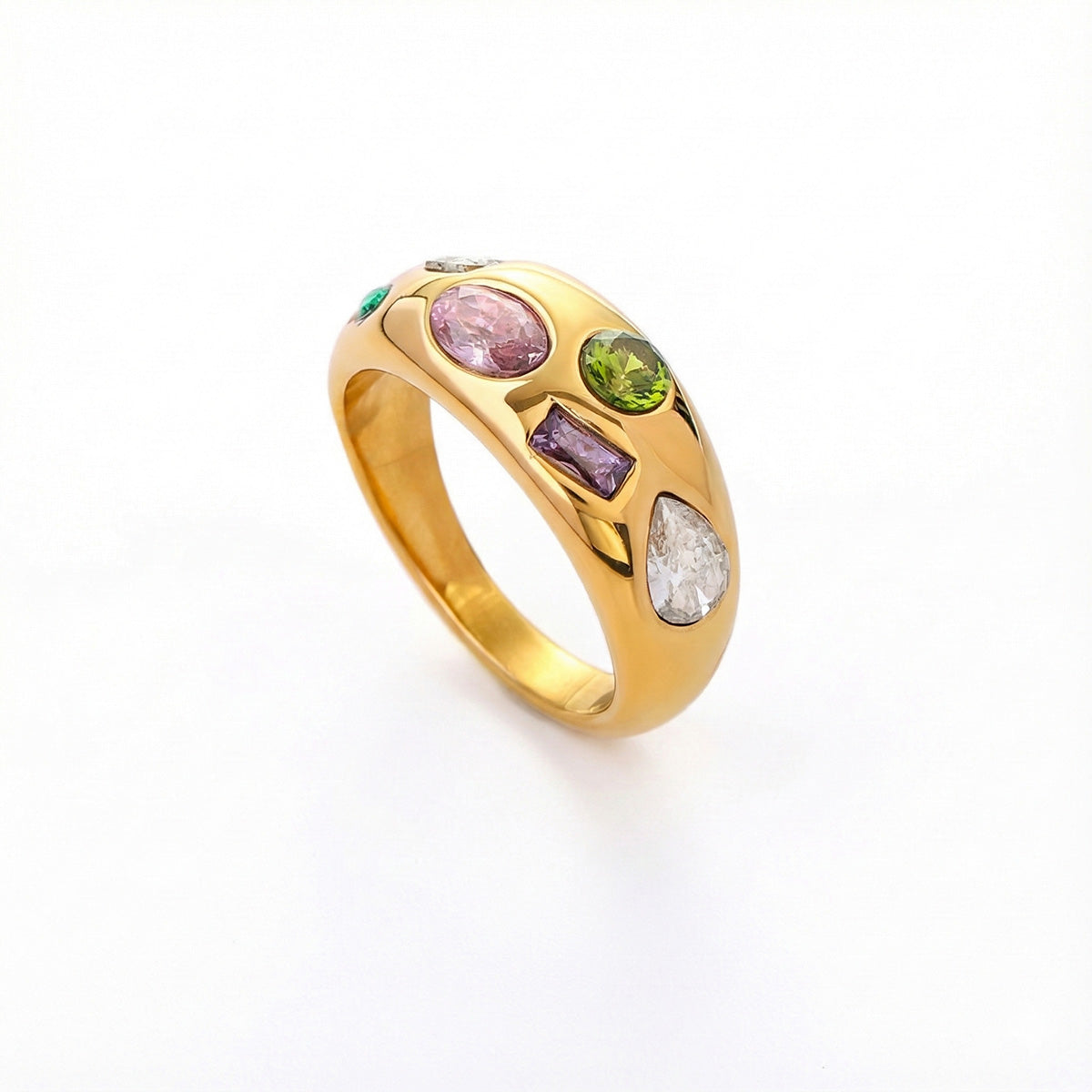 Celestial Mosaic Dome Ring