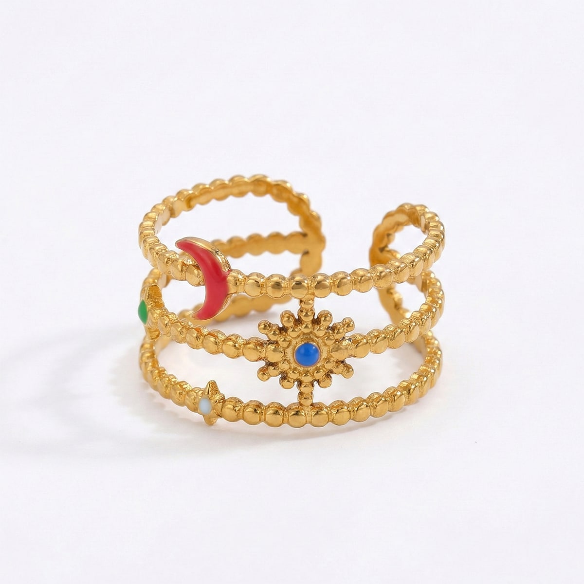 Sun & Moon Layered Ring