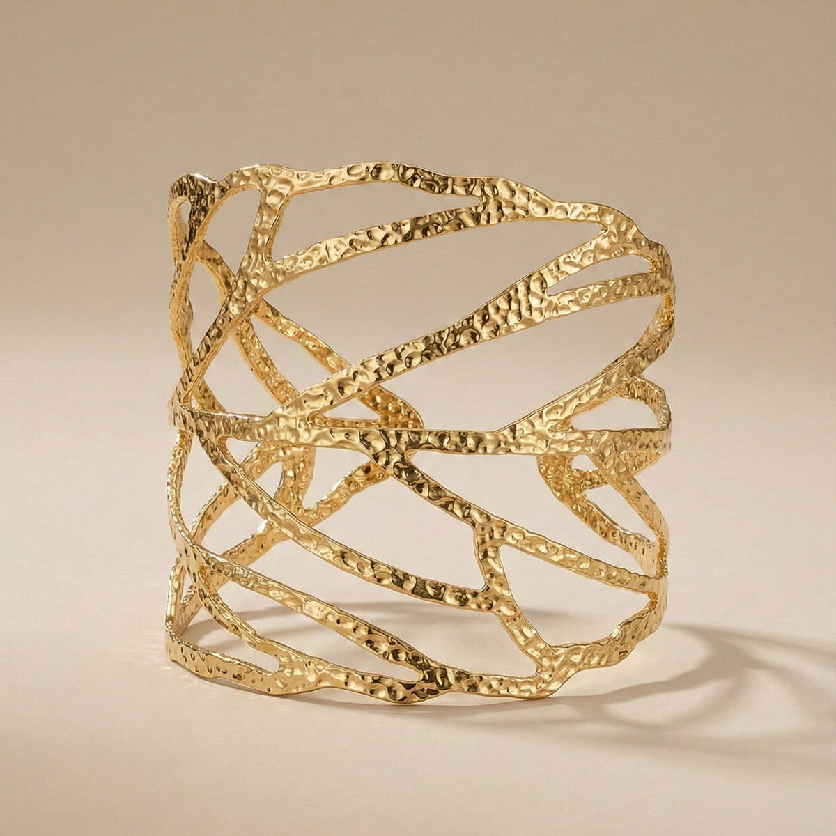 Golden Lattice Cuff